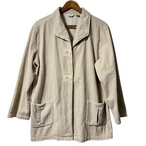 J.Jill Corduroy Barn Chore Jacket Casual Everyday Essential Classic Shacket L